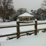 bandstand in the snow